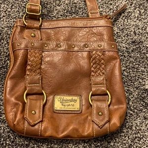 Brown cross body purse